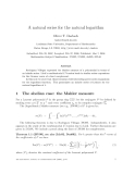 Báo cáo toán học: "A natural series for the natural logarithm"