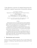 Báo cáo tin học: "Using algebraic properties of minimal idempotents for exhaustive computer generation of association schemes"