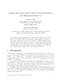 Báo cáo toán học: "Graphs Associated with Codes of Covering Radius 1 and Minimum Distance 2"