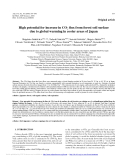 Báo cáo lâm nghiệp: "High potential for increase in CO2 ﬂux from forest soil surface due to global warming in cooler areas of Japan"