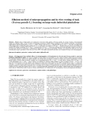 Báo cáo lâm nghiệp: "Eﬃcient method of micropropagation and in vitro rooting of teak (Tectona grandis L.) focusing on large-scale industrial plantations"