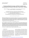 Báo cáo lâm nghiệp: "Parental participation in progeny and eﬀective population sizes in experimental seed orchards of wild cherry Prunus avium L. (Batsch)"