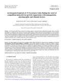 Báo cáo lâm nghiệp: "An integrated analysis of 33 Eucalyptus trials linking the onset of competition-induced tree growth suppression with management, physiographic and climatic factors"