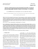 Báo cáo lâm nghiệp: "End-use related physical and mechanical properties of selected fast-growing poplar hybrids (Populus trichocarpa × P. deltoides)"