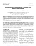 Báo cáo lâm nghiệp: "A trait database for Guianan rain forest trees permits intraand inter-speciﬁc contrasts"