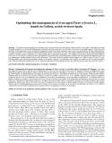 Báo cáo lâm nghiệp: "Optimising the management of even-aged Pinus sylvestris L. stands in Galicia, north-western Spain"