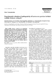 Báo cáo khoa học: " Experimental evaluation of pathogenicity of Lactococcus garvieae in black rockfish (Sebastes schlegeli)"