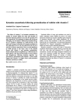 Báo cáo khoa học: "Ketamine anaesthesia following premedication of rabbits with vitamin C"