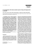 Báo cáo khoa học: "CT myelography of the thoraco-lumbar spine in 8 dogs with degenerative myelopathy"