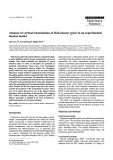 Báo cáo khoa học: "Absence of vertical transmission of Helicobacter pylori in an experimental murine model"