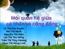 Mối quan hệ giữa cá nhân và cộng đồng