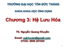 Chương 3:  Hệ  lưu hóa