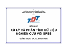 XỨ LÝ VÀ PHÂN TÍCH DỮ LIỆU - NGHIÊN CỨU VỚI SPSS