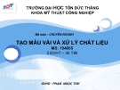 TẠO MẪU VÀ XỬ LÝ CHẤT LIỆU - TẠO MẪU VẢI