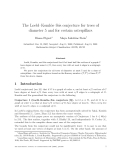 Báo cáo toán học: "The Loebl–Koml´s–S´s conjecture for trees of o o diameter 5 and for certain caterpillars"