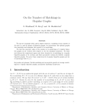 Báo cáo toán học: "On the Number of Matchings in Regular Graphs"