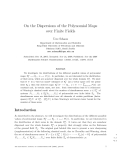 Báo cáo toán học: "On the Dispersions of the Polynomial Maps over Finite Fields"