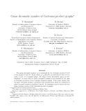 Báo cáo toán học: "Game chromatic number of Cartesian product graphs"