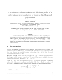 Báo cáo toán học: "A combinatorial derivation with Schr¨der paths of a o determinant representation of Laurent biorthogonal polynomials"