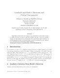 Báo cáo toán học: " Landau’s and Rado’s Theorems and Partial Tournaments"