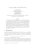 Báo cáo toán học: " On the Locality of the Pr¨fer Code u"