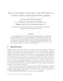 Báo cáo toán học: "Rate of convergence of the short cycle distribution in random regular graphs generated by pegging"