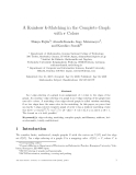 Báo cáo toán học: "A Rainbow k-Matching in the Complete Graph with r Colors"