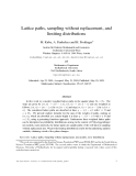 Báo cáo toán học: "Lattice paths, sampling without replacement, and limiting distributions"