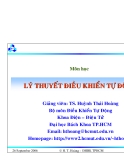 Bài giảng lý thuyết điều khiển tự động - Phần tử và hệ thống tự động part 1