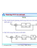 Bài giảng lý thuyết điều khiển tự động - Mô hình toán học, hệ thống điều khiển liên tục part 10