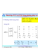 Bài giảng lý thuyết điều khiển tự động - Mô tả toán học hệ thống điều khiển rời rạc part 9