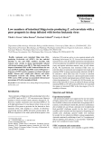 Báo cáo khoa học: " Low numbers of intestinal Shiga toxin-producing E. coli correlate with a poor prognosis in sheep infected with bovine leukemia virus"