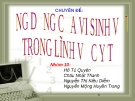 Chuyên đề : Tình hình ứng dụng của VSV trong Y tế