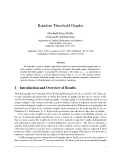 Báo cáo toán học: "Random Threshold Graphs"