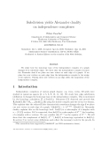 Báo cáo toán học: " Subdivision yields Alexander duality on independence complexes"