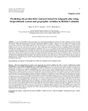 Báo cáo lâm nghiệp: "Predicting site productivity and pest hazard in lodgepole pine using biogeoclimatic system and geographic variables in British Columbia"