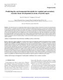 Báo cáo lâm nghiệp: "Predicting the environmental thresholds for cambial and secondary vascular tissue development in stems of hybrid aspen"