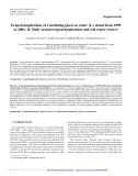 Báo cáo lâm nghiệp: Evapotranspiration of a declining Quercus robur (L.) stand from 1999 to 2001. II. Daily actual evapotranspiration and soil water reserve