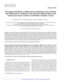 Báo cáo lâm nghiệp: "The angular distribution of diffuse photosynthetically active radiation under different sky conditions in the open and within deciduous and conifer forest stands of Quebec and British Columbia, Canada"