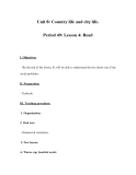 Unit 8: Country life and city life. Period 49: Lesson 4: Read 