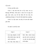 Cấp nước Có hai cách lấy nước