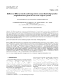 Báo cáo lâm nghiệp:"Influence of basic density and temperature on mechanical properties perpendicular to grain of ten wood tropical species"