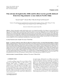 Báo cáo lâm nghiệp:"The extreme drought in the 1920s and its effect on tree growth deduced from tree ring analysis: a case study in North China"