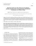 Báo cáo lâm nghiệp: "Molecular markers provide evidence for long-distance planting material transfer during plantation establishment of Dalbergia sissoo Roxb. in Nepal"