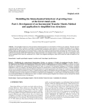 Báo cáo lâm nghiệp: "Modelling the biomechanical behaviour of growing trees at the forest stand scale. Part I: Development of an Incremental Transfer Matrix Method and application to simplified tree structures"