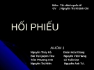 HỐI PHIẾU - GV  Nguyễn Thị Khánh Chi