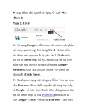 40 mẹo dành cho người sử dụng Google Plus (Phần 2) 