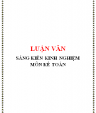 Sáng kiến kinh nghiệm môn kế toán lớp đại học – kế toán thuế