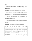 Tiết 2 A. KHẢO SÁT TÍNH KHUẾCH ĐẠI CỦA TRANZITO 