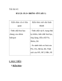 Tiết thứ 43: BÀI 25: FLO- BRÔM- IÔT (tiết 1)